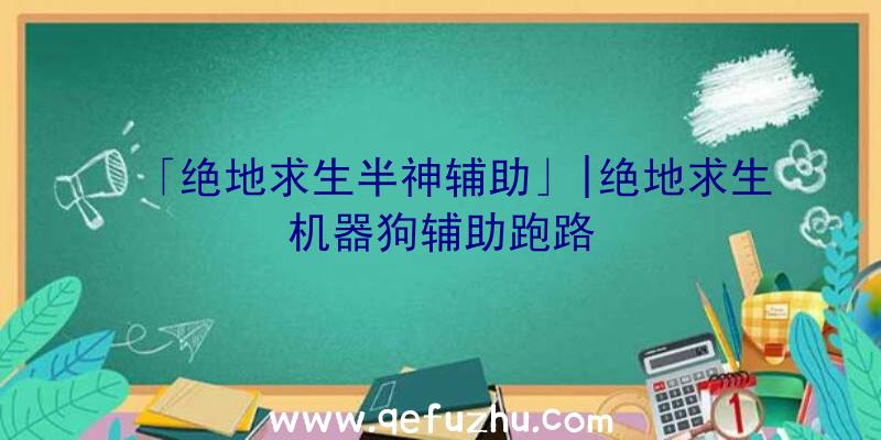 「绝地求生半神辅助」|绝地求生机器狗辅助跑路